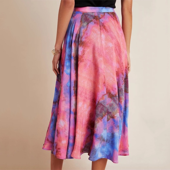 HTF Anthropologie Joni Tie-Dye Midi Skirt - Picture 2 of 10